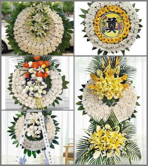 山东青岛即墨市通济街道圈子村花圈速递